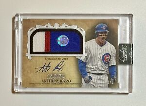 New ListingANTHONY RIZZO 2021 Topps Dynasty On This Day 3 Color Game Used Patch Auto /5