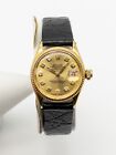 $15,000 18k Yellow Gold Ladies ROLEX DATEJUST PRESIDENT Diamond Watch RED DATE