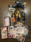 Naruto Toy Action Figure Lot, Bracelet And Stickers