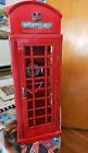 British Telephone Red Box Telephone Metal Small Kiosk With Coronation Crown 16