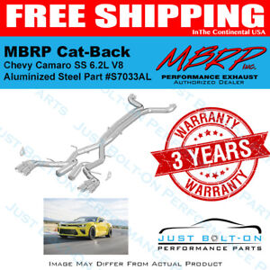 MBRP RACE Quad Tip Cat-Back 2016-2019 Camaro SS 6.2L 6-Speed Only ALUM S7033AL (For: 2016 Camaro)