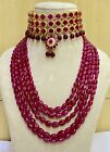 Ruby Choker necklace set, Queen ruby choker necklace, Bridal wedding necklace