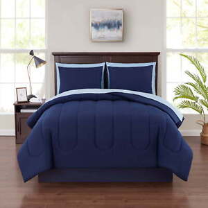 Navy 5-Piece Bed in a Bag Comforter Set with Sheets,Twin XL,Adult,Unisex