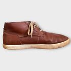 Ugg Leather Chukka Boots Mens Size 12 Brown Lace Up Sneakers Shoes Rubber Sole