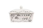 Country Stoneware Butter Dish with Lid, 