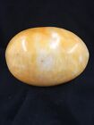 Chalcedony Stone Egg Onyx Orange And White With Speck Of Red 2-3/4” By 2” 9.3 Oz
