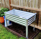 Galvanized Steel Raised Garden Bed with Legs Elevated Planter Herb Box 4 x 2 ft