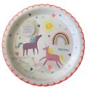 NEW Meri Meri Unicorn & Rainbow Paper Plates 7” Set of 8