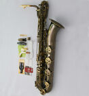 Antique Pro. TaiShan Baritone Saxophone Eb Sax Free Metal Mouth Engraving Bell