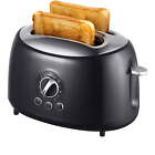 New ListingCool Touch 2-Slice Extra Wide Slot Retro Toaster in Black