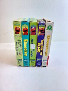 Lot of 5 Elmos VHS - The Best Of Elmos World Elmopalooza! Elmocize Etc