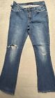 Rock & Republic Used Women's Jeans Size 12  Boot Cut Outdoor Embroidered Blue