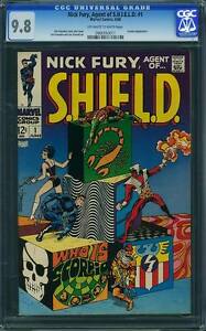 Nick Fury #1 CGC 9.8 Marvel 1968 Avengers! NICELY CENTERED!! cm