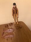 Vtg. Marx Jamie West Doll Johnny West  & Accs. Holster Gun, Knife  Hats Canteen