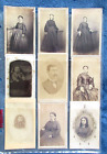 Lot 9 Antique CDV Photos Men Women Children Felicity Ohio ~ Possible Post Mortem
