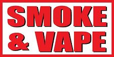 2'x4' Smoke & Vape Vinyl Banner Sign - ecig, shop, juice, cigarettes - White