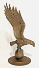 VTG 1984 Victronic Co. Holiday Gift Solid Brass Eagle Statue Perched on Ball 11