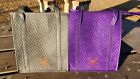 2pcs Insulated Grocery ECO-FRIENDLY Reusable Grocery Bag - 1 Gray & 1 Purple