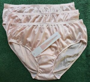 3 Pair Size 9 ShadowLine Hidden Elastic Hipster Panties NEW Color Blush Panty