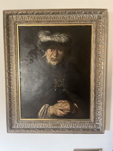 New ListingVERY RARE Rembrandt Painting - “PORTRAIT OF AN ORIENTAL” LARGE - antique (1637)