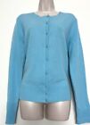 ︲ Lord & Taylor  ︲100% Cashmere Crewneck Cardigan Button Down Sweater Blue XL