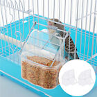 2pcs Bird Cage Plastic Cups Bird Feeder Feeding Bowls Hanging Parrot Feeders