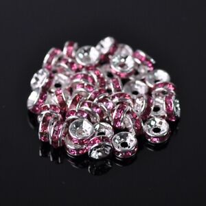 Wholesale Czech Crystal Rhinestone Rondelle Loose Spacer Beads 4/5/6/8/10/12mm