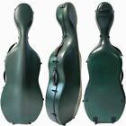 Beautiful strong abrazine green carbon fiber cello case 4/4,free postage