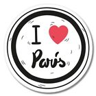 I Love Paris Car Laptop Phone Vinyl Sticker  - SELECT SIZE