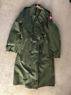 VINTAGE US ARMY MILITARY TRENCH COAT REMOVABLE LINING MEDIUM LONG 1959-60 2 HATS