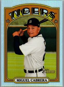 2021 Topps Heritage #107 Miguel Cabrera Chrome Refractor /572 Detroit Tigers