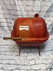 Little Pal Grill Smoker Portable Charcoal Tailgate BBQ Wood Handle Vintage