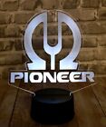 Pioneer Stereo Vintage Logo LED Lighted Sign 16 Color Base High Quality