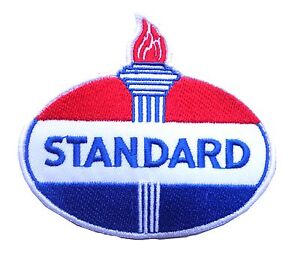 Standard oil patch badge americana sales service station gasoline amoco