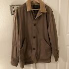 VINTAGE J CREW HUNTER'S UPLAND FIELD BARN CHORE JACKET BROWN FLANNEL LINED~m