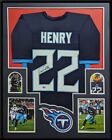 FRAMED TENNESSEE TITANS DERRICK HENRY AUTOGRAPHED SIGNED JERSEY BECKETT HOLO