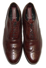 NICE! Men's Dress Shoes FLORSHEIM Wingtip Oxfords Sz 9.5 D Burgundy Leather