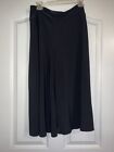 Cabi Wide Leg Stretchy Slinky Cropped Pants Black Size Small