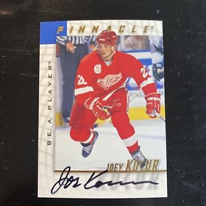 1997-98 Pinnacle Hockey Be A Player On Card Autograph Joey Kocur #153
