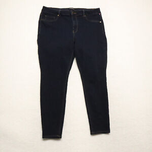 D. Jeans Women's Plus Size 18W Blue Skinny Dark Wash Cotton Blend Stretch Jeans