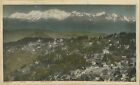 Darjeeling Indian panoramic view antique hand tinted photo