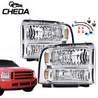 Excursion Conversion Headlights Fit for 99-04 Ford Super Duty F-250 F-350 Truck (For: 2002 Ford F-350 Super Duty Lariat 7.3L)