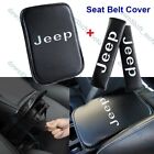 Set For JEEP Car Center Console Armrest Cushion Mat Pad Cover w/ Seat Belt Cover (For: More than one vehicle)