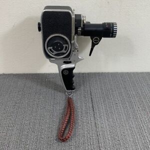 Paillard Bolex C-8SL 8mm Movie Camera & Som Berthiot Pan Cinor Lens UNTESTED VTG