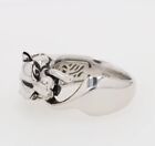 925 Sterling Silver Black Stone Eyes EFFY  Panther Head Ring Size 7.5