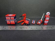 New Listing1:64 Scale Red Crown Shop Tools - Garage equipment - Diorama Accessories 6 pcs