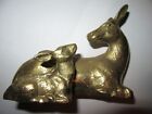 21X/VINTAGE BRASS DEER/WITH BABY/MADE IN KOREA!