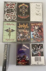 Vtg Rock Cassette Lot (45) Original Crue Metallica Pearl Jam Zeppelin see pics