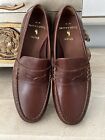 Polo Ralph Lauren Reynold Brown Leather Penny Loafer Driver Shoes   8.5 D