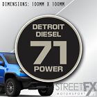 Detroit Diesel Round 71 Power Sticker Decal 4x4 4WD Caravan Trade Truck Aussie